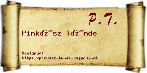 Pinkász Tünde névjegykártya